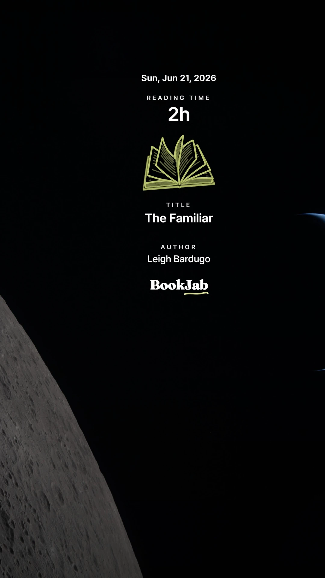 The Familiar · 2h — Black sky above the Moon's horizon