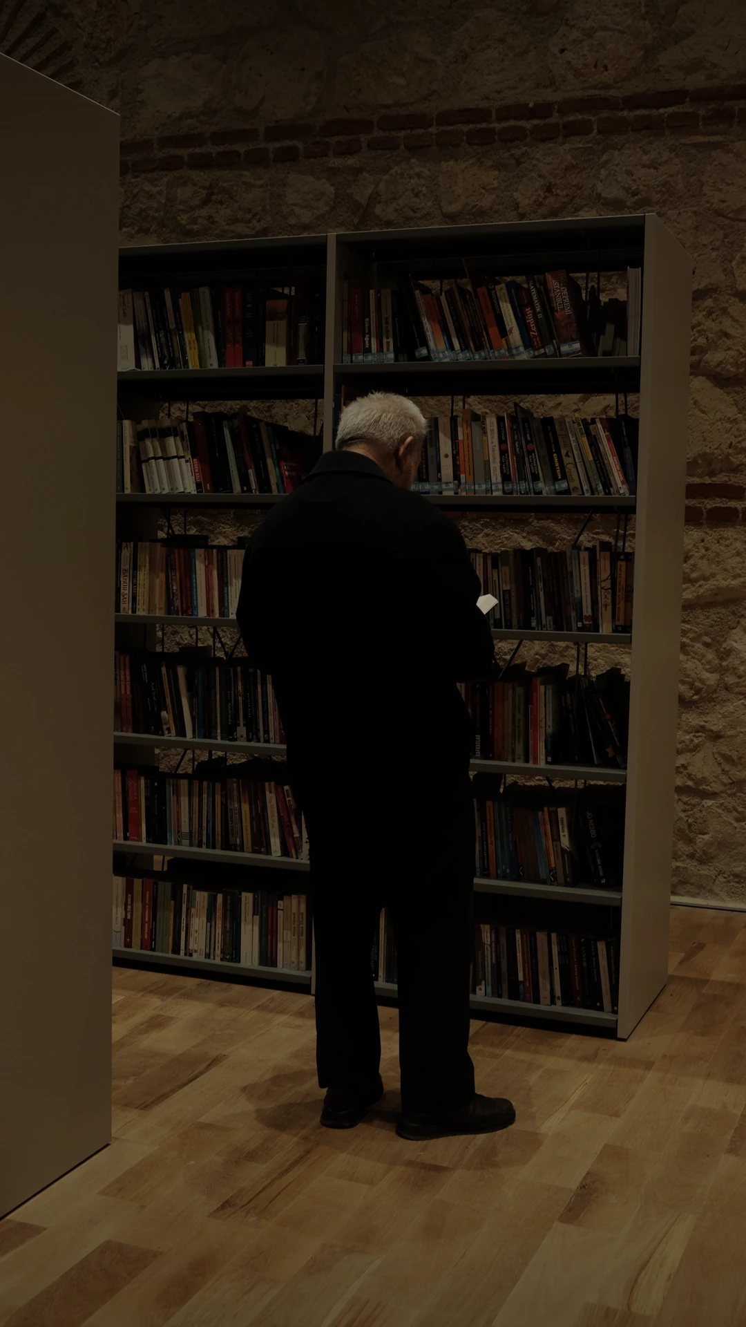 Nexus · 1h 9m — browsing a bookshelf