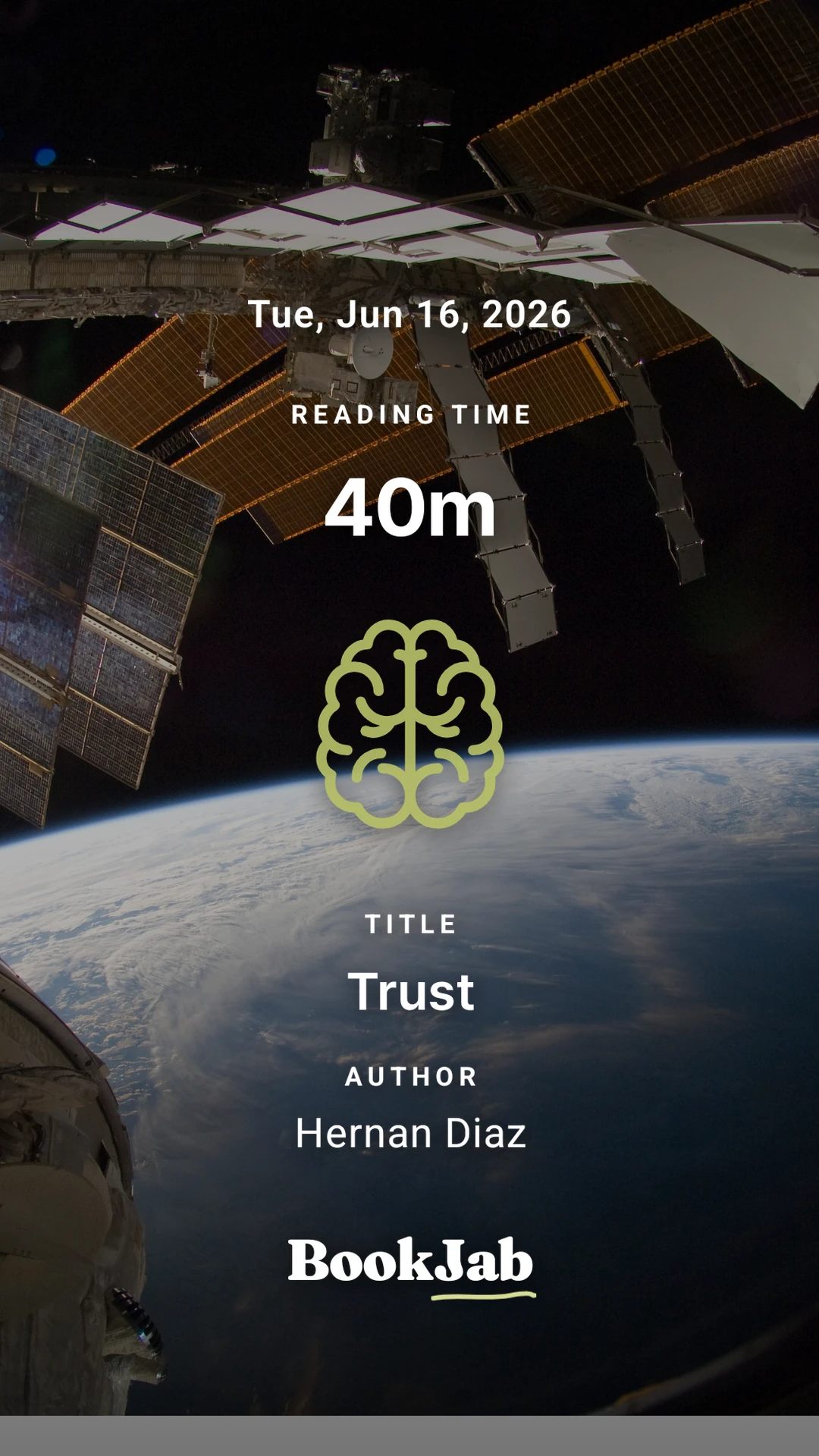 Trust · 40m — Earth through the ISS window