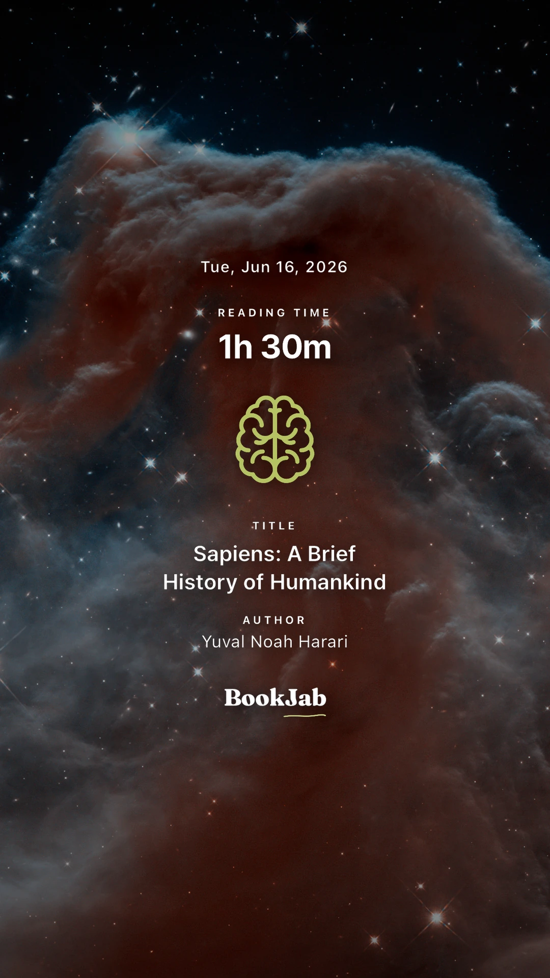 Sapiens · 1h 30m — Horsehead Nebula